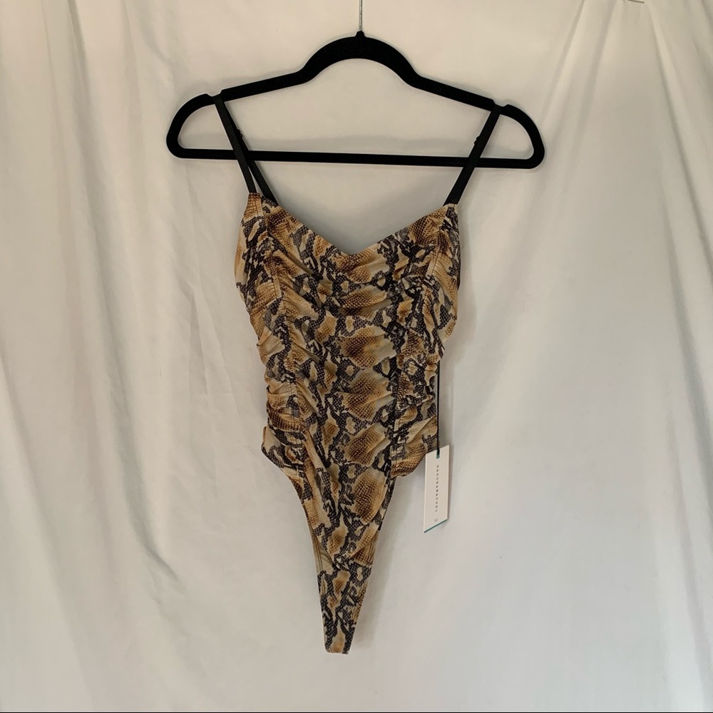 NWT Dance & Marvel Snake Print Body Suit